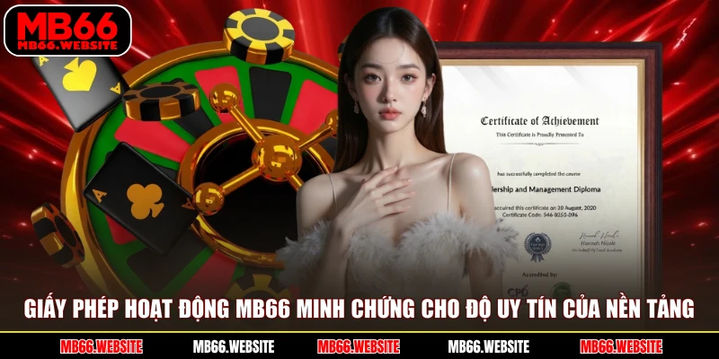 Giấy phép hoạt động MB66 minh chứng cho độ uy tín của nền tảng