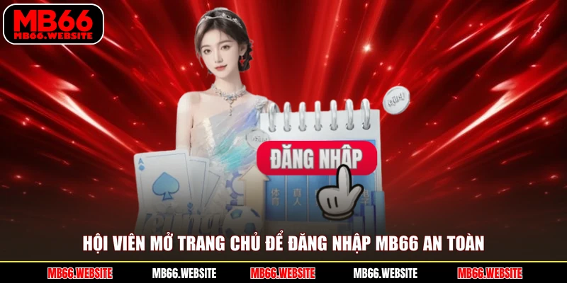 Hội viên mở trang chủ để đăng nhập MB66 an toàn